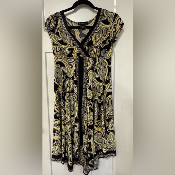 INC International Concepts Black and Yellow Asymmetrical Sundress size S - Picture 1 of 10